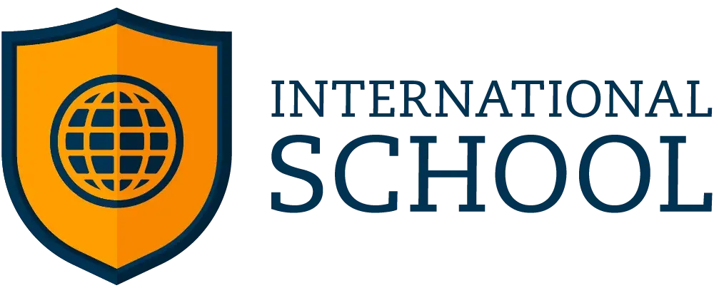 Logo da International School, programa bilíngue premiado adotado pelo Colégio AVB Osasco.